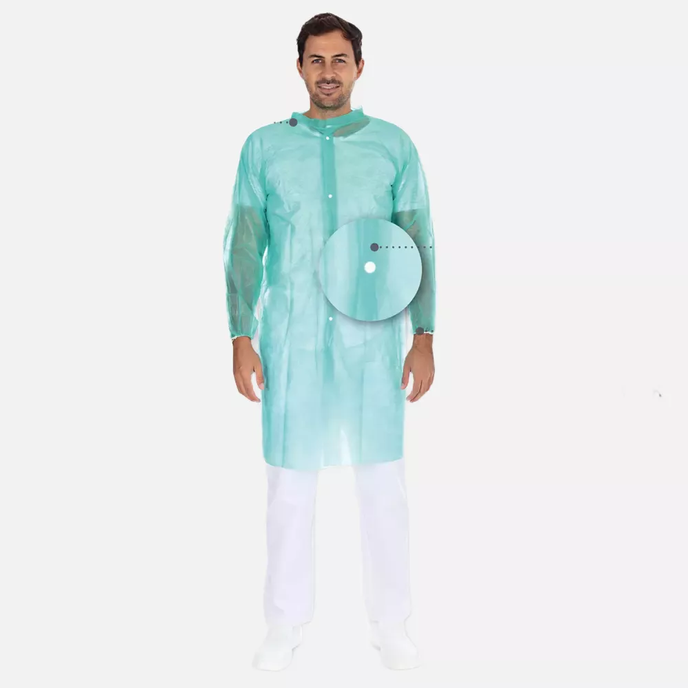 HygoNorm 27417, PP Visitor Gowns, Light, Push Buttons XXL, image 2