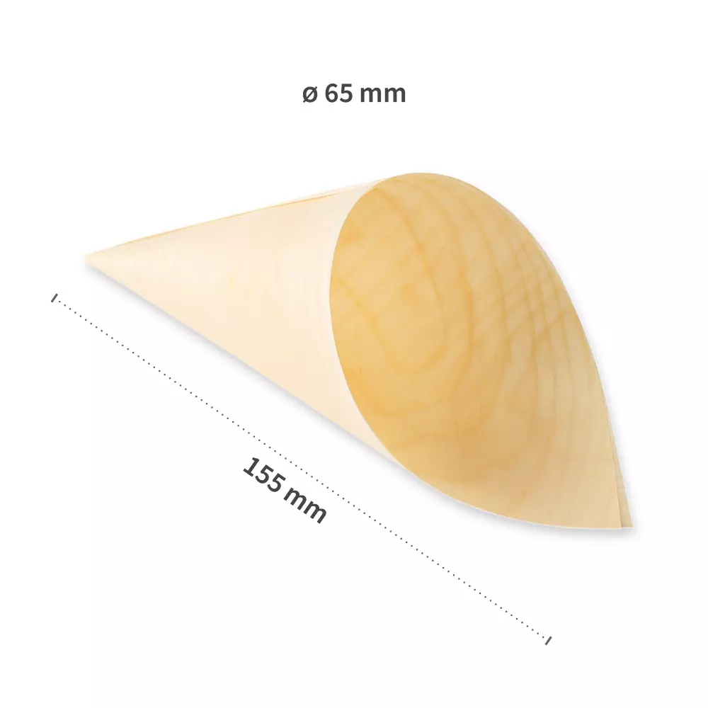 NATUREStar 388323, Organic Wood Fingerfood Cones, ø 65 mm, 155 mm, image 3