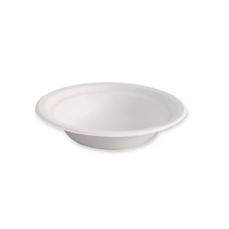 NATUREStar 41146, Organic Flat Round Bagasse Bowls, 460 ml, Ø 180 mm, image 1, gallery thumbnail
