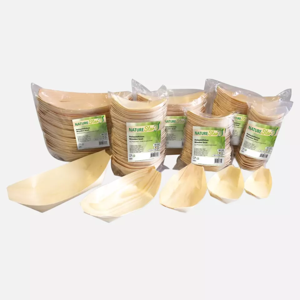 NATUREStar 38836, Organic Wooden Fingerfood Boat, 225 x 125 mm, image 4, gallery thumbnail