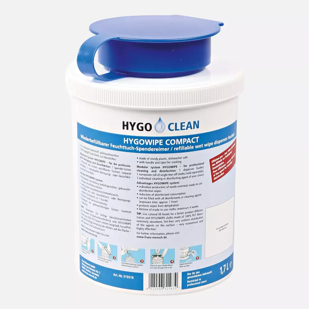 HygoClean 31551K, Hygowipe Compact Dispenser Bucket, PP, image 1