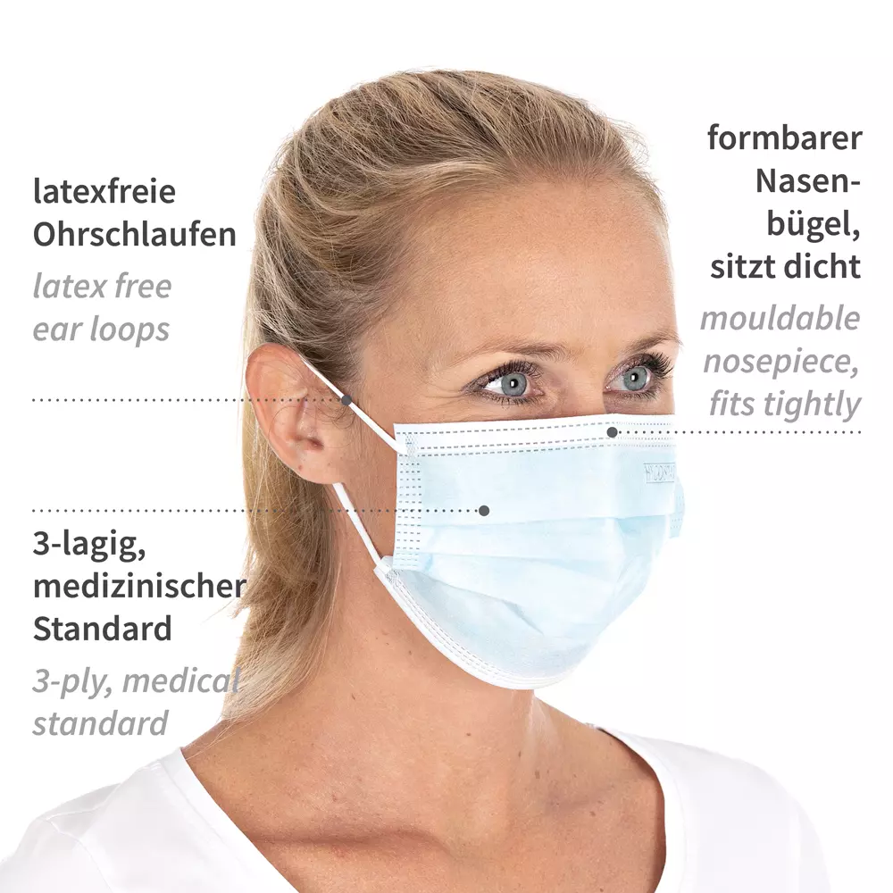 HygoStar 29176P, Type II 3-Ply PP Face Masks, Blue, Economy Pack, image 3