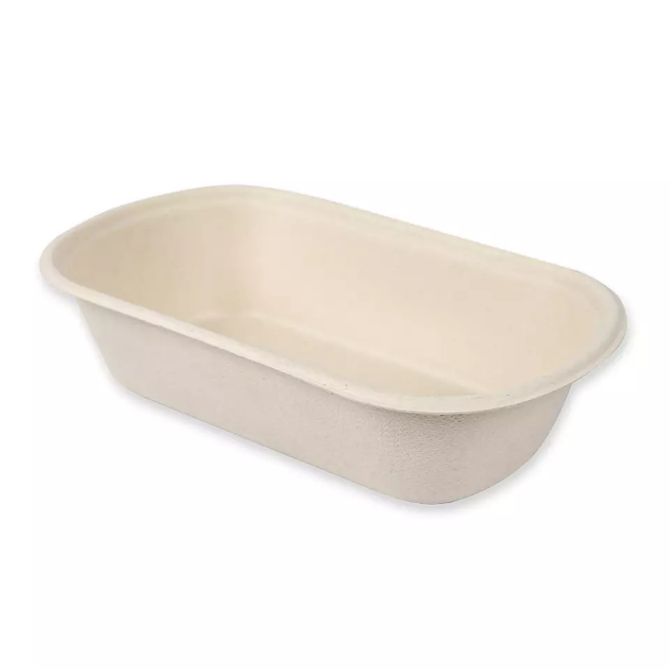 NATUREStar 411515, Organic Bagasse Snack Trays, 236 x 135 x 55 mm, 800 ml, Oval, image 1, gallery thumbnail