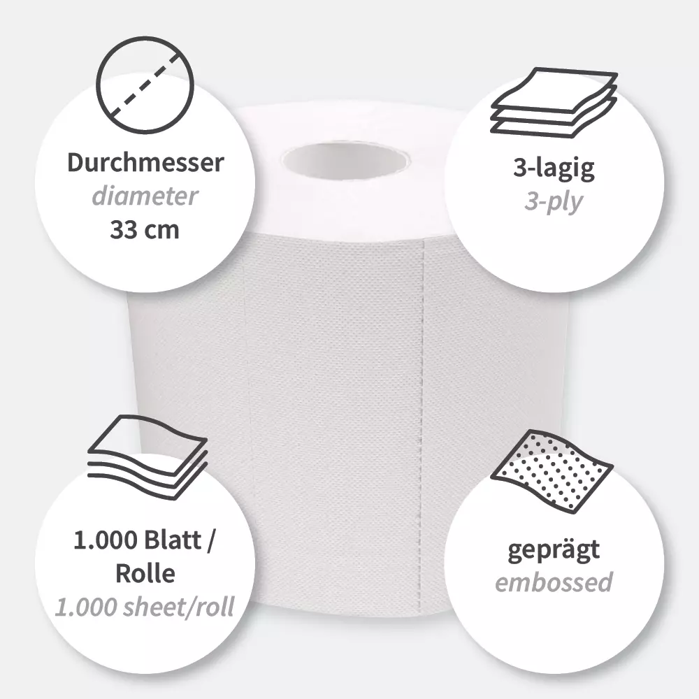 HygoClean 304416, Allfood 3-ply Cellulose Cleaning Papers, FSC®-Mix, White, image 4