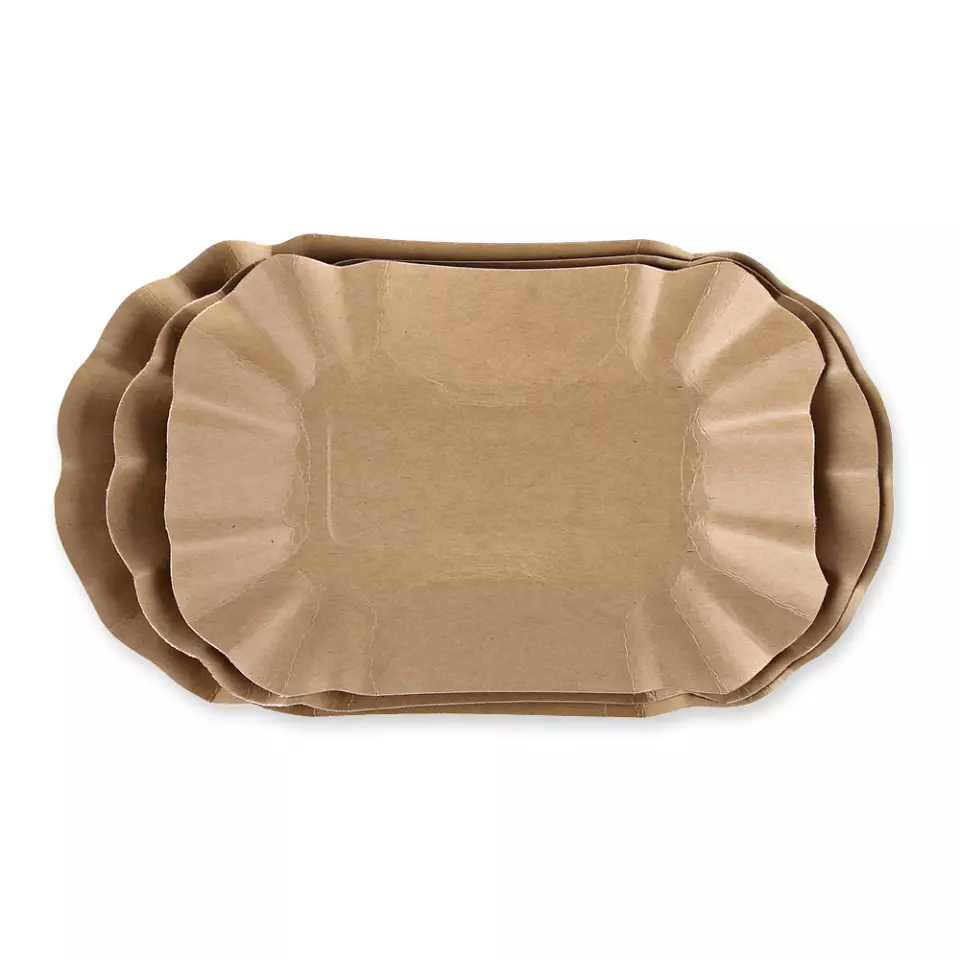 Franz Mensch 415155, Oval Kraft Paper Trays, 105 x 175 x 30 mm, FSC®-mix, image 5, gallery thumbnail