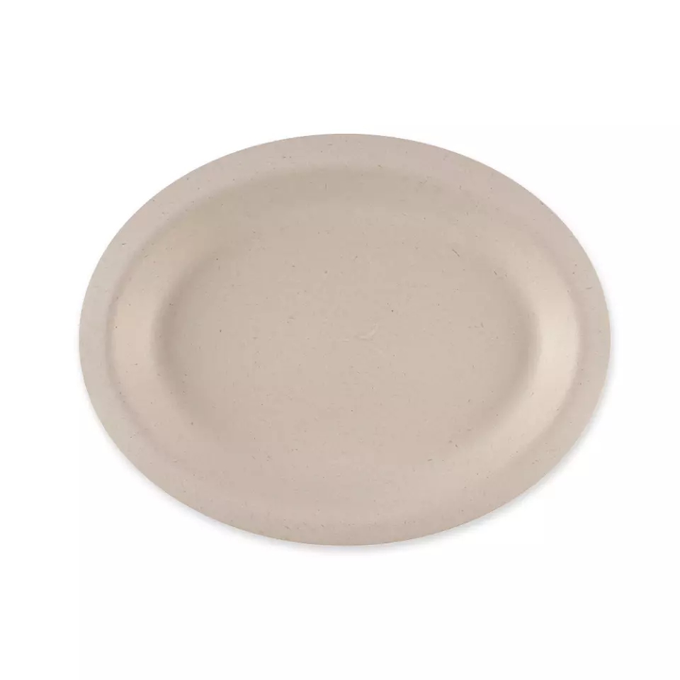NATUREStar 410275, Oval Bagasse Plates, 260 x 200 mm