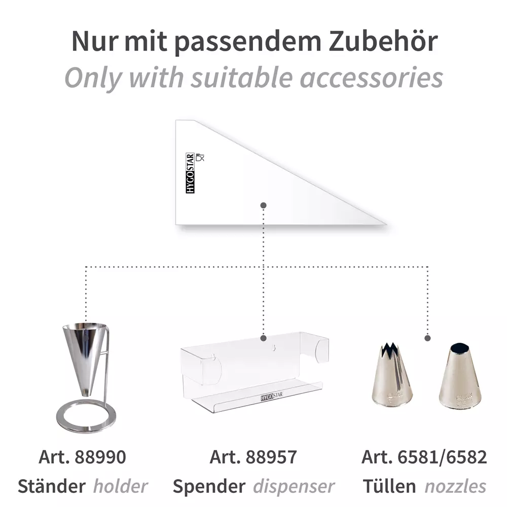 HygoStar 32219, Cool LDPE Pastry Tubes, 59 x 28 cm, Transparent, image 6