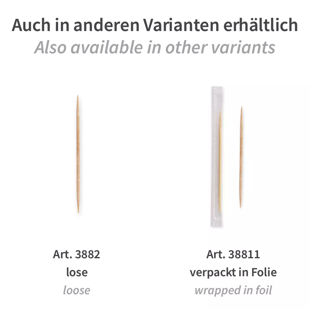 NATUREStar 3880, Bio-Holzzahnstocher, 65 mm, einzeln in Papier verpackt, image 4
