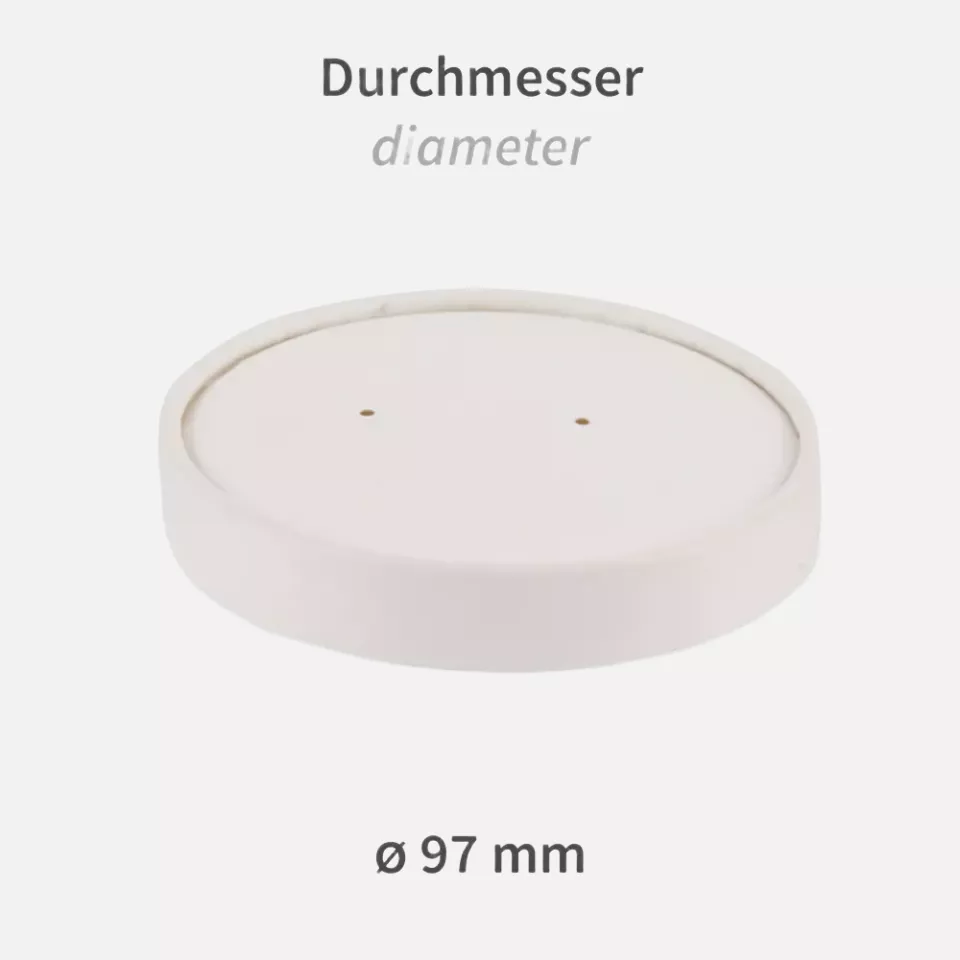 NATUREStar 418210, Organic Paperboard Lids for Soup Cups, ø 97 mm, image 2, gallery thumbnail