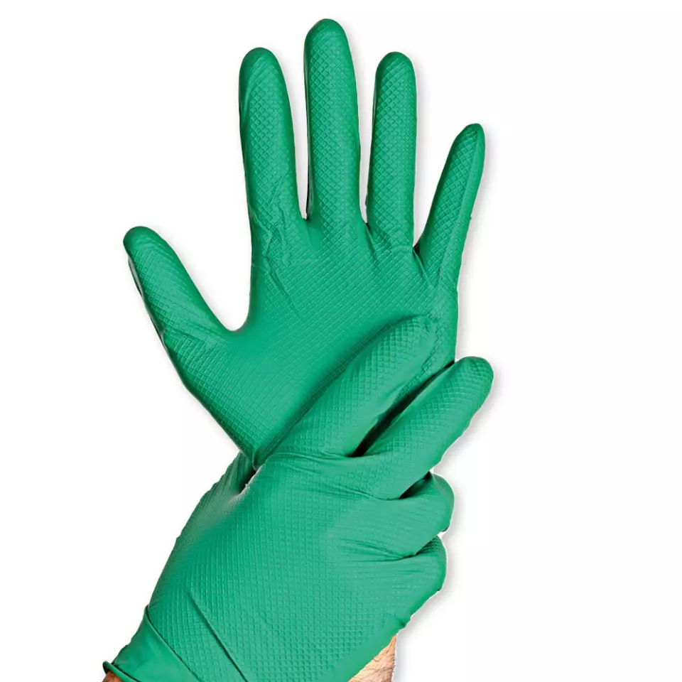 Franz Mensch 270802, Power Grip Nitrile Gloves, Powder-Free