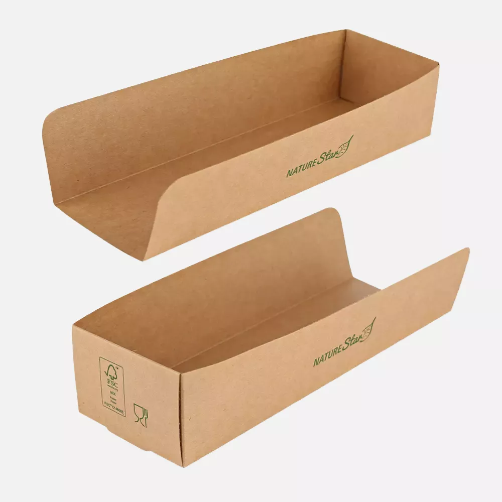NATUREStar 417023, Organic Hot Dog Trays, 230 x 75 70 mm, Kraft Paper/PE, FSC®-Mix, image 2