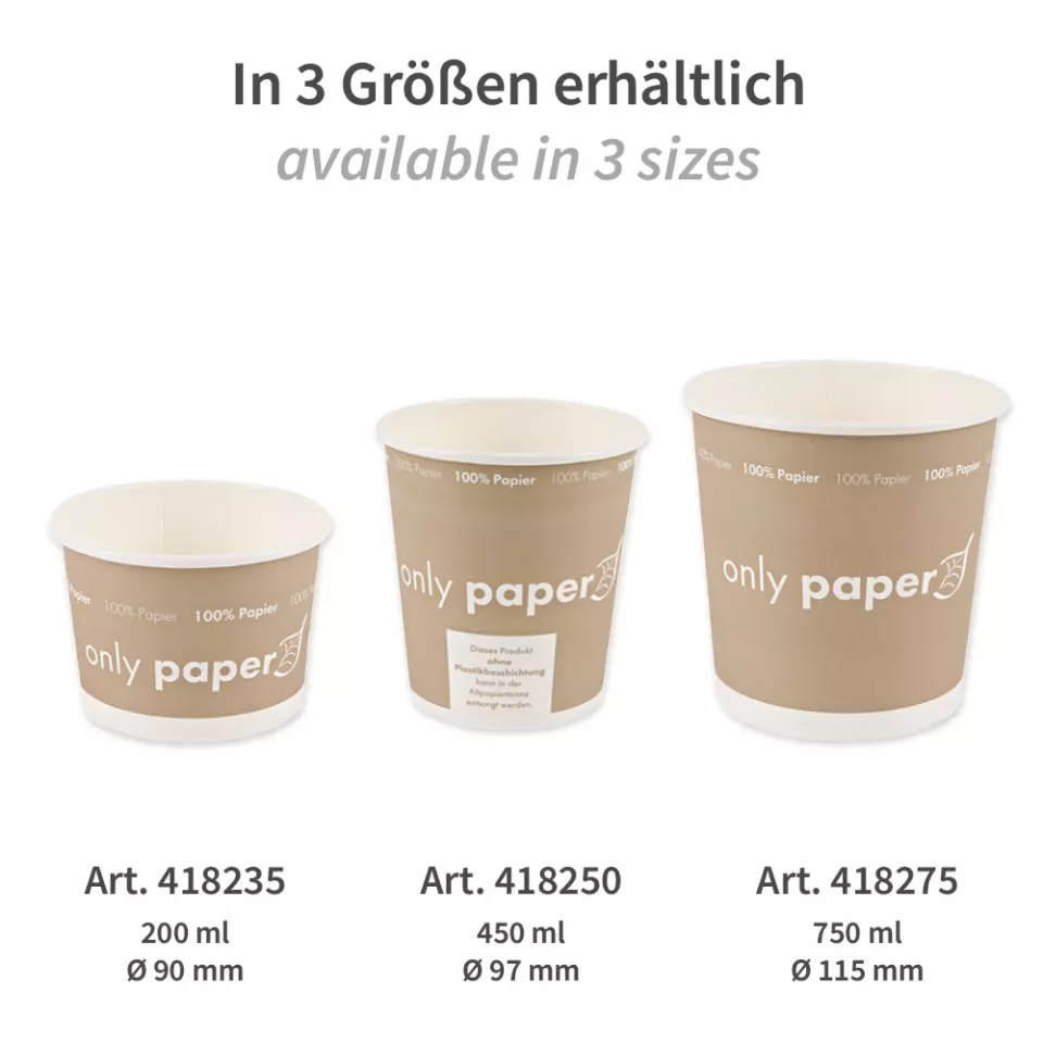 NATUREStar 418235, Bio-Hartpapier-Suppenbecher, 200 ml, ø 90 mm, image 8, gallery thumbnail