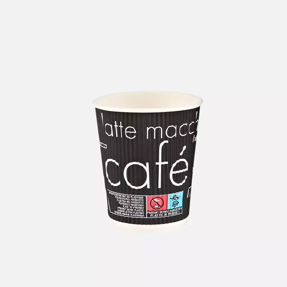 HygoStar 402083, Riffle Coffee Cups, 200 ml / 8 oz, ø 80 mm, Paperboard/PE, FSC®-mix, image 2, gallery thumbnail
