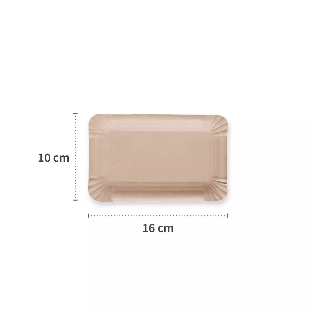 Franz Mensch 415055, Organic Rectangular Kraft Paper Plates, 100 x 160 mm, FSC®-mix, image 2