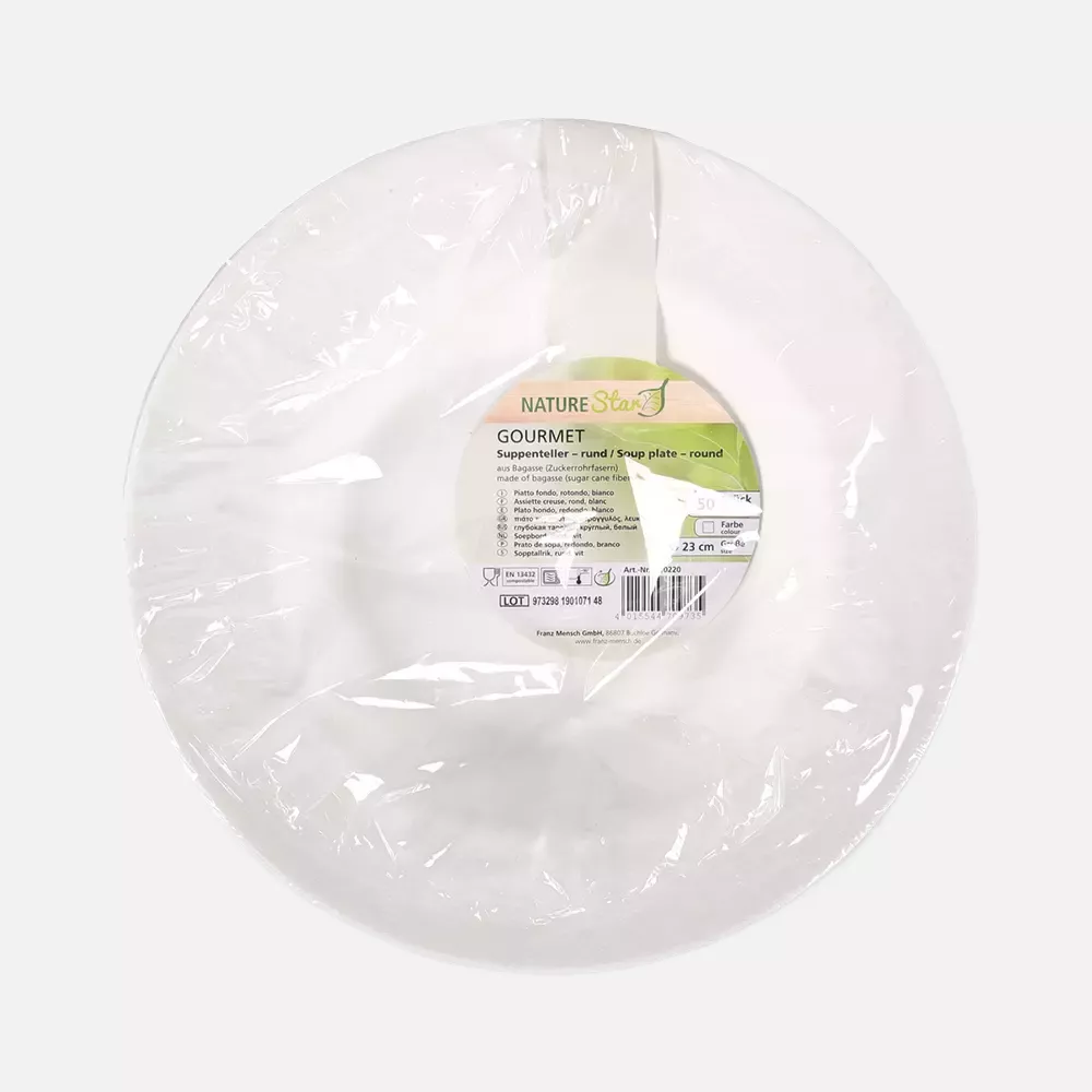 NATUREStar 410220, Gourmet Bagasse Plates, Round, Ø 210 x 40 mm, image 3