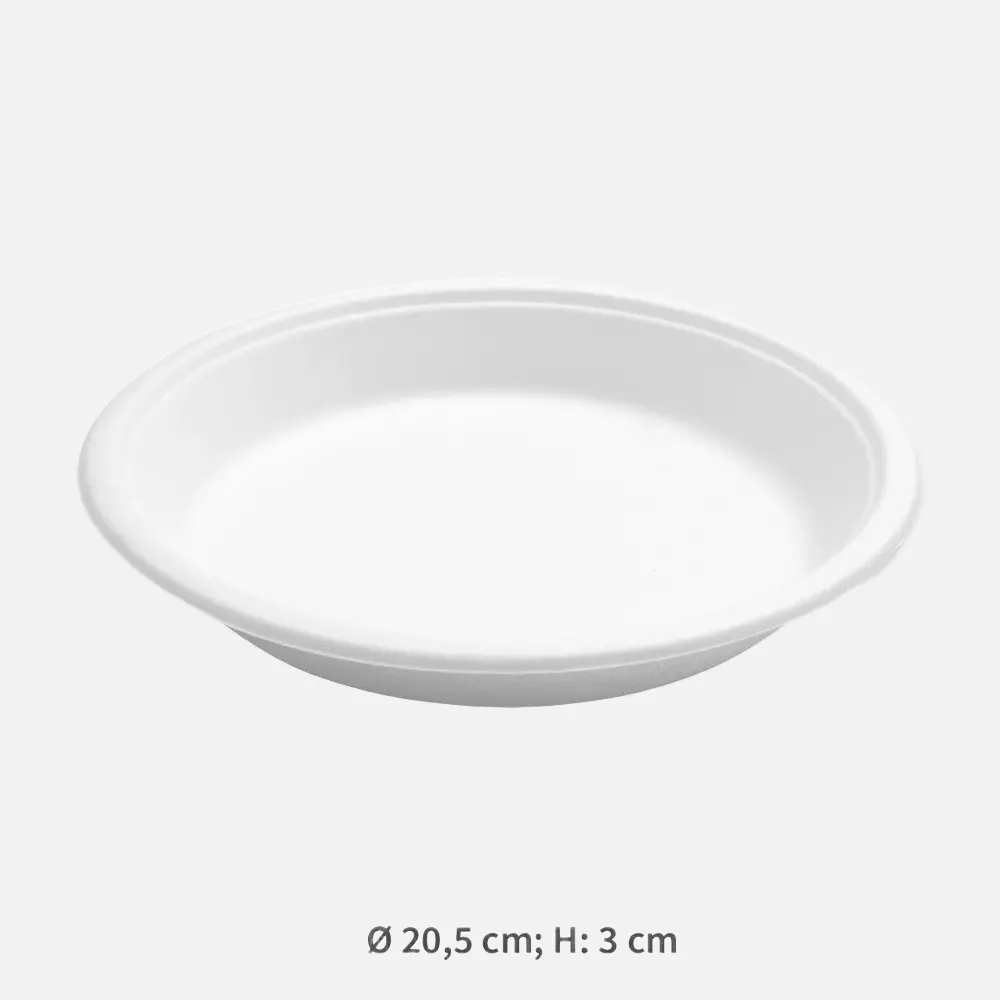 NATUREStar 41045, Bordofino Round Bagasse Plates, Ø 205 mm, 680 ml, image 2