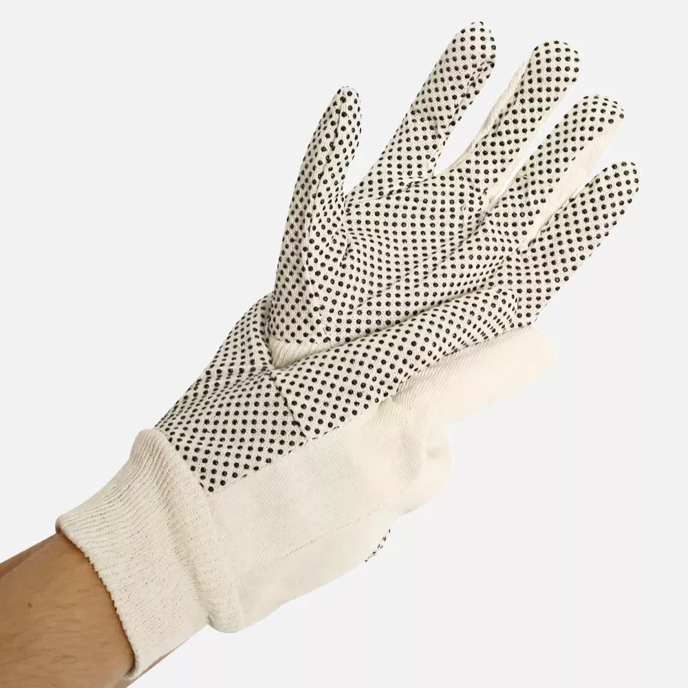 HygoStar 33853, Dotty Cotton Work Gloves, Size 10/XL, Natural, image 2