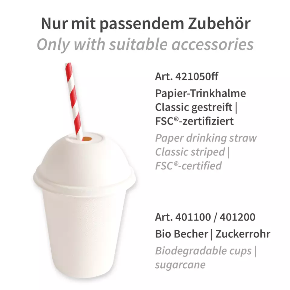 NATUREStar 401301, Organic Bagasse Dome Lids, image 4, gallery thumbnail