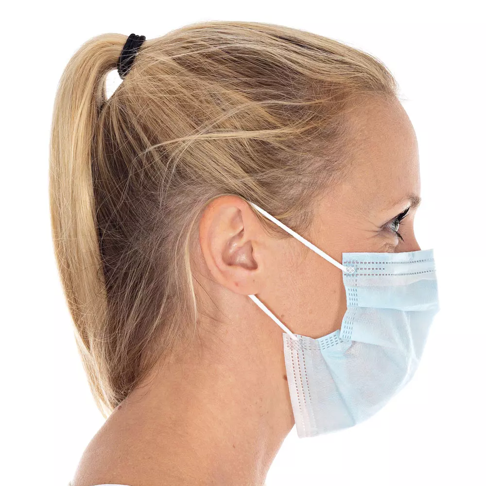 HygoStar 291460P, Civil Use 3-Ply Economy Pack Face Masks, Blue, image 3