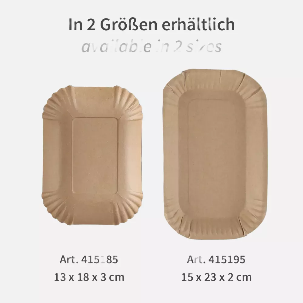 Franz Mensch 415195, Organic Kraft Paper Trays, Rectangular, 150 x 230 x 20 mm, FSC®-mix, image 4