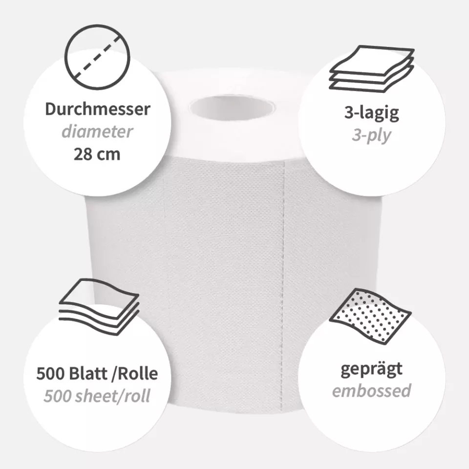 HygoClean 304415, Allfood Putzpapier, 3-lagig, Zellstoff, Weiß, FSC®-Mix, image 3, gallery thumbnail