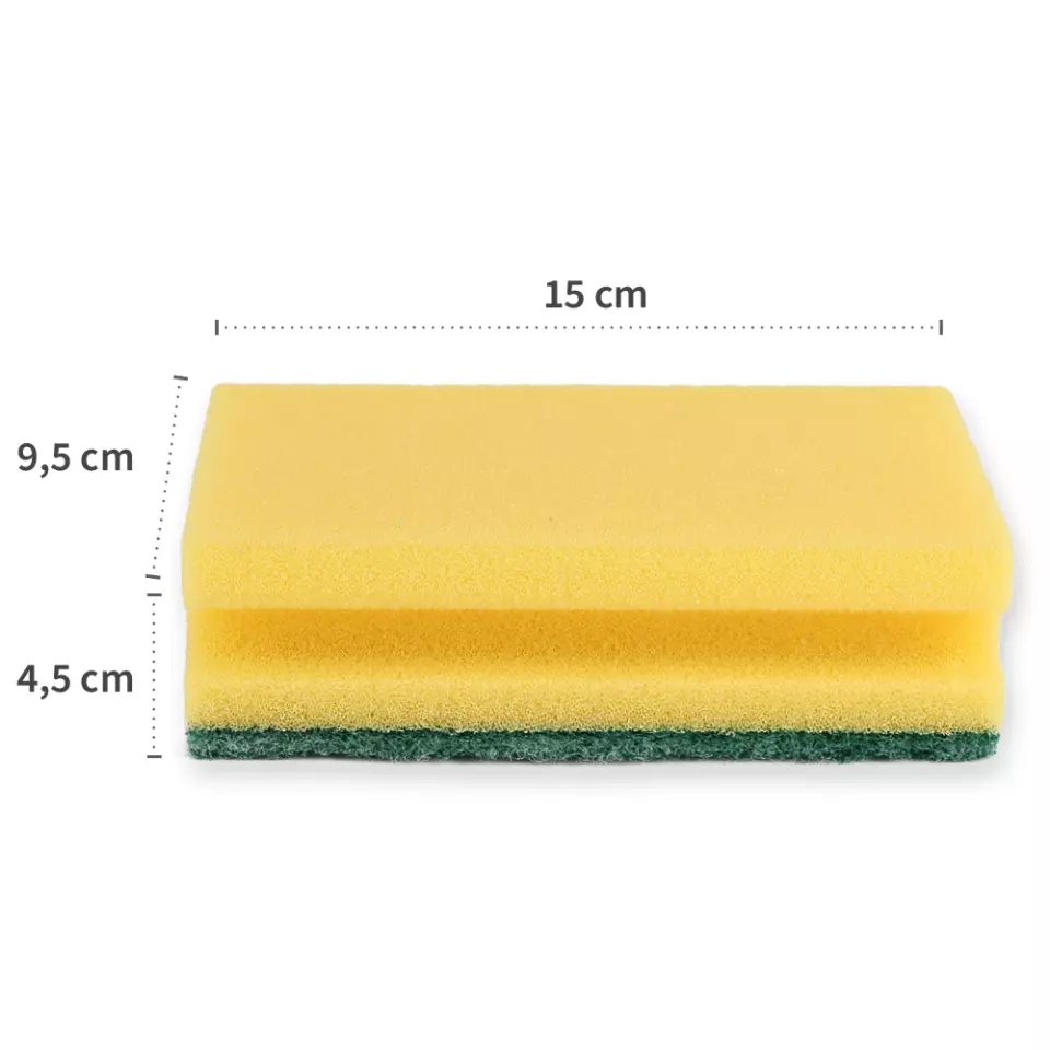 HygoClean 30110, Classic Pad Sponges, 15 x 9.5 x 4.5 cm, Foam/Hard Fleece, image 3, gallery thumbnail