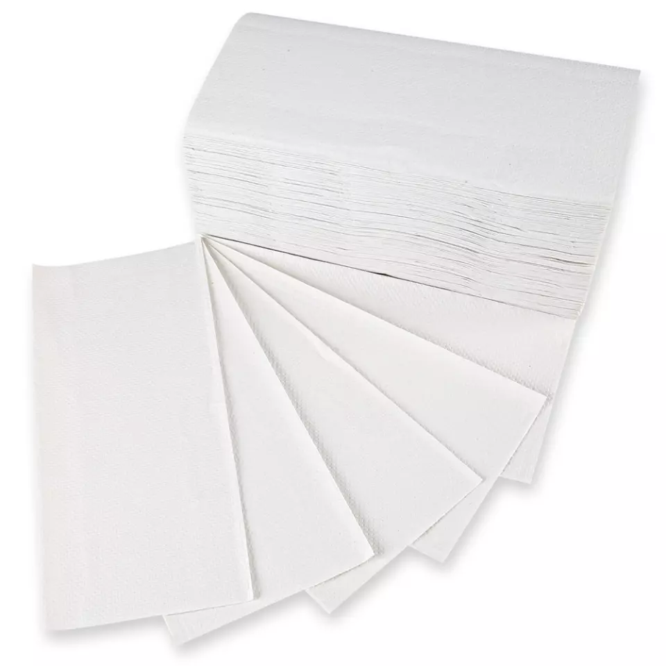 HygoClean 30402, Recycled Paper Hand Towels, 2-ply, V/ZZ-fold, White