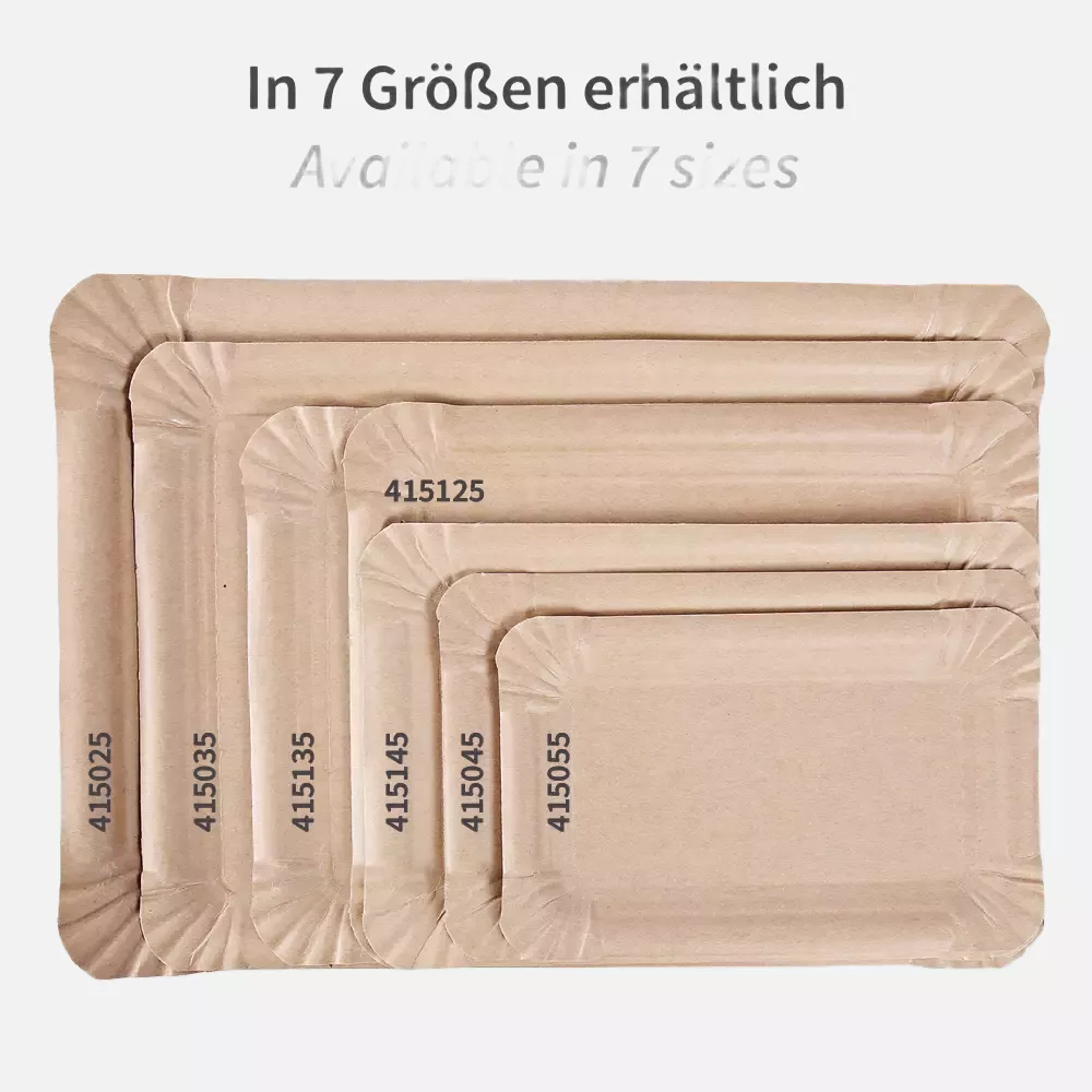 Franz Mensch 415125, Organic Kraft Paper Plates, 165 x 200 mm, Rectangular, FSC®-mix, image 3