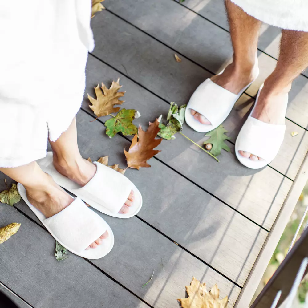 HygoNorm 555100, Classic Polyester Slippers, Open, White, image 9