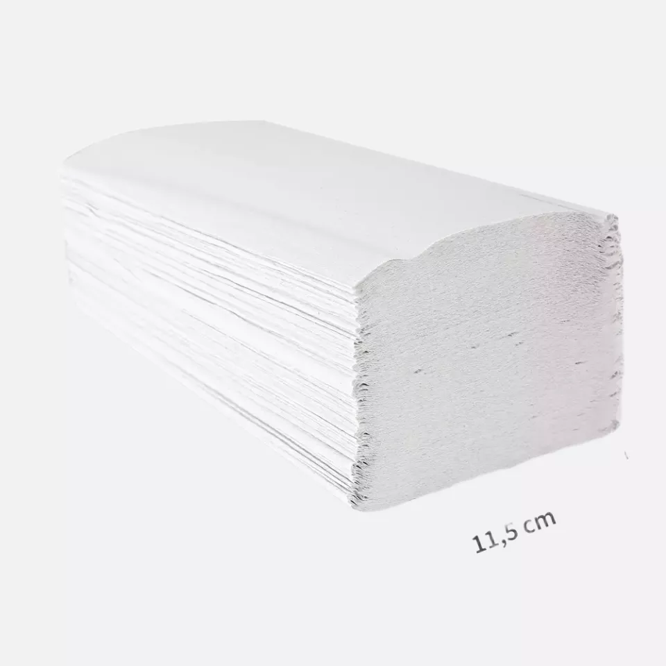 HygoClean 30460, Recycled Paper Hand Towels, 1-ply, V/ZZ-fold, White, image 2, gallery thumbnail