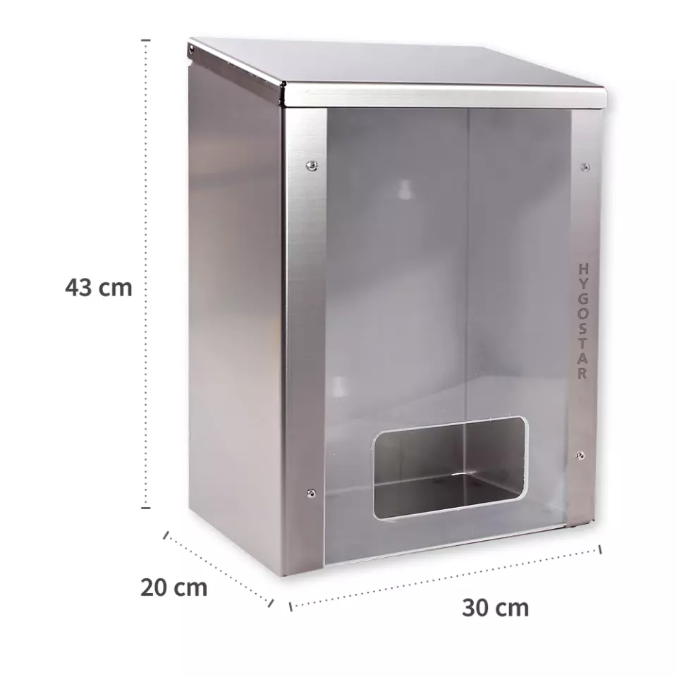 Hygostar 88939, Stainless Steel Multidispenser for Caps, Oversleeves, and Overshoes, image 2, gallery thumbnail
