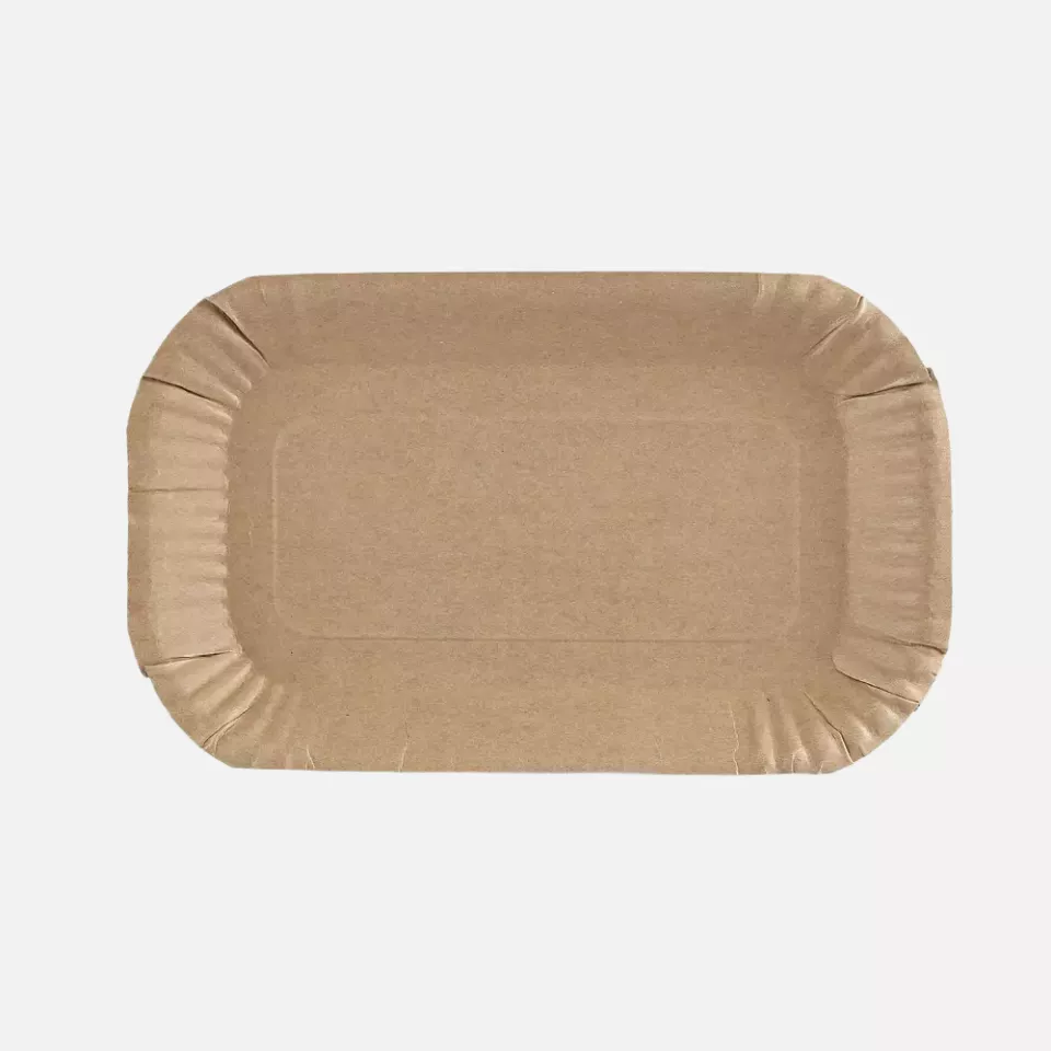 Franz Mensch 415195, Organic Kraft Paper Trays, Rectangular, 150 x 230 x 20 mm, FSC®-mix, image 1, gallery thumbnail