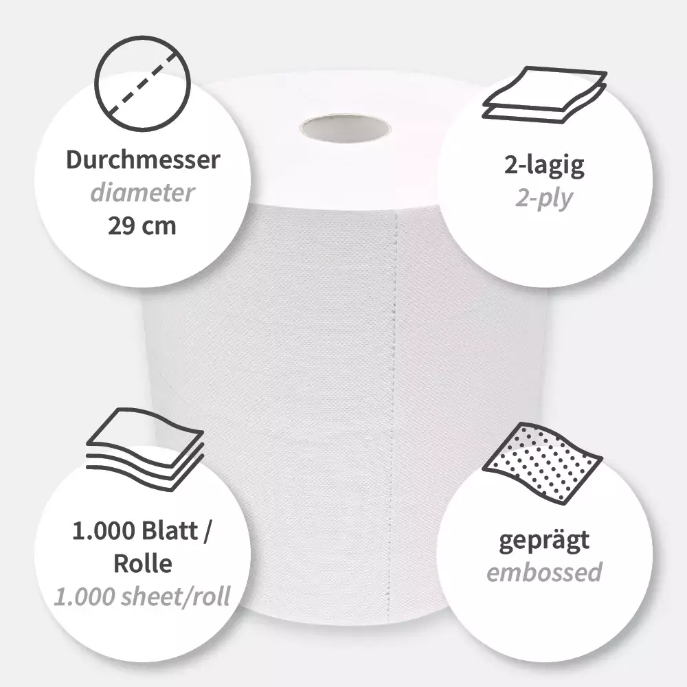 HygoClean 304414, Allfood 2-lagiges Zellstoff-Reinigungspapier, FSC®-Mix, Weiß, image 2