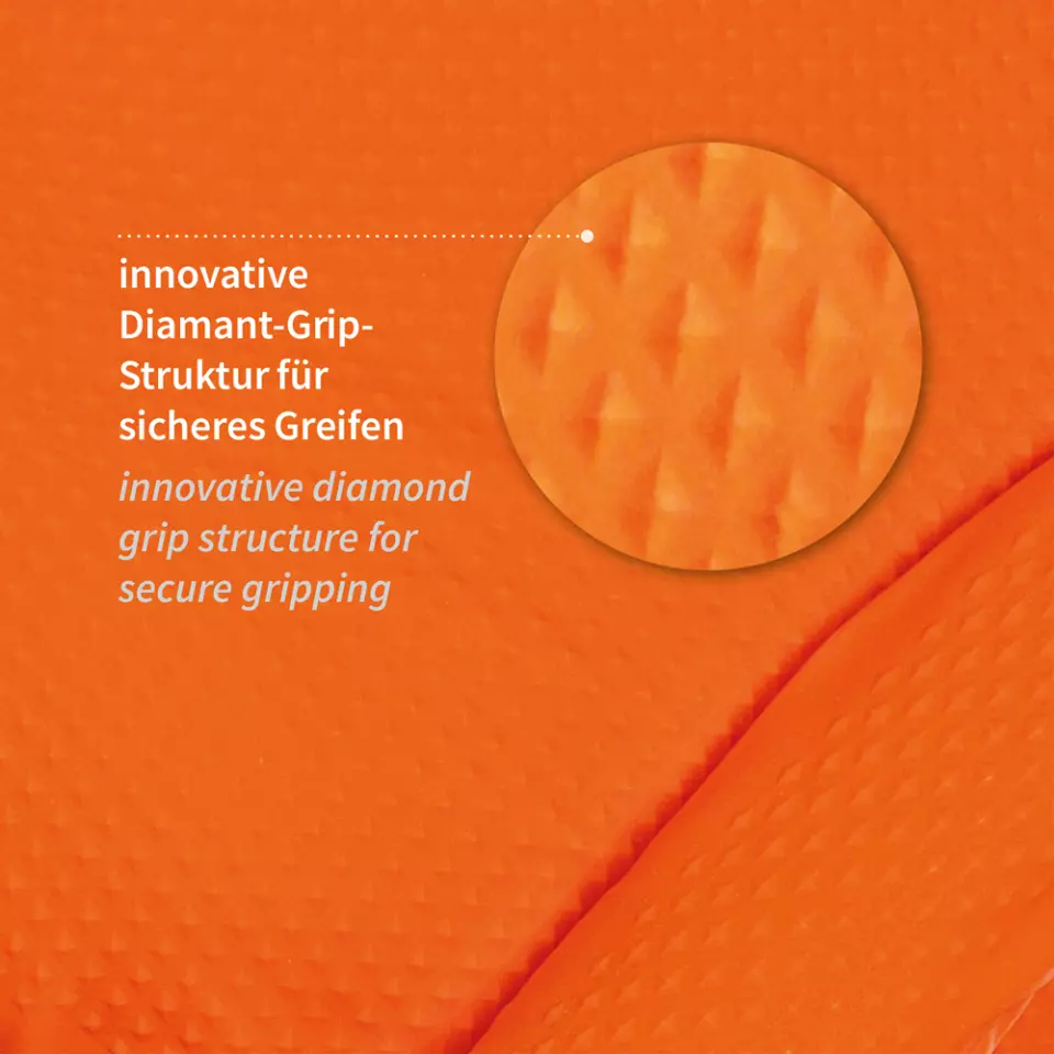 HygoStar 270755, Diamond Grip Nitrile Gloves, Powder-Free, image 2, gallery thumbnail