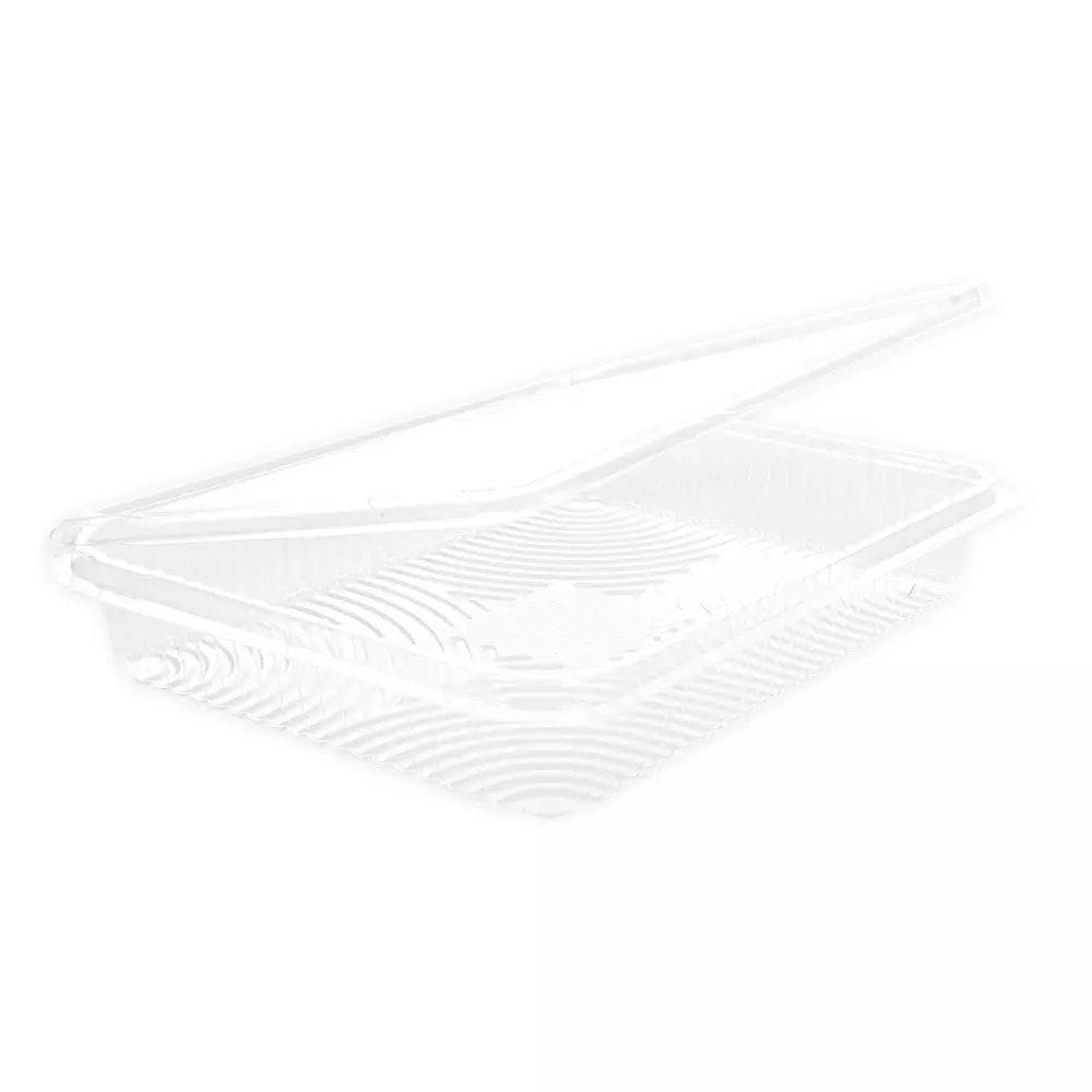 Franz Mensch 423908, Organic PLA Deli & Salad Bowls, With Hinged Lid, 1000 ml, Rectangular