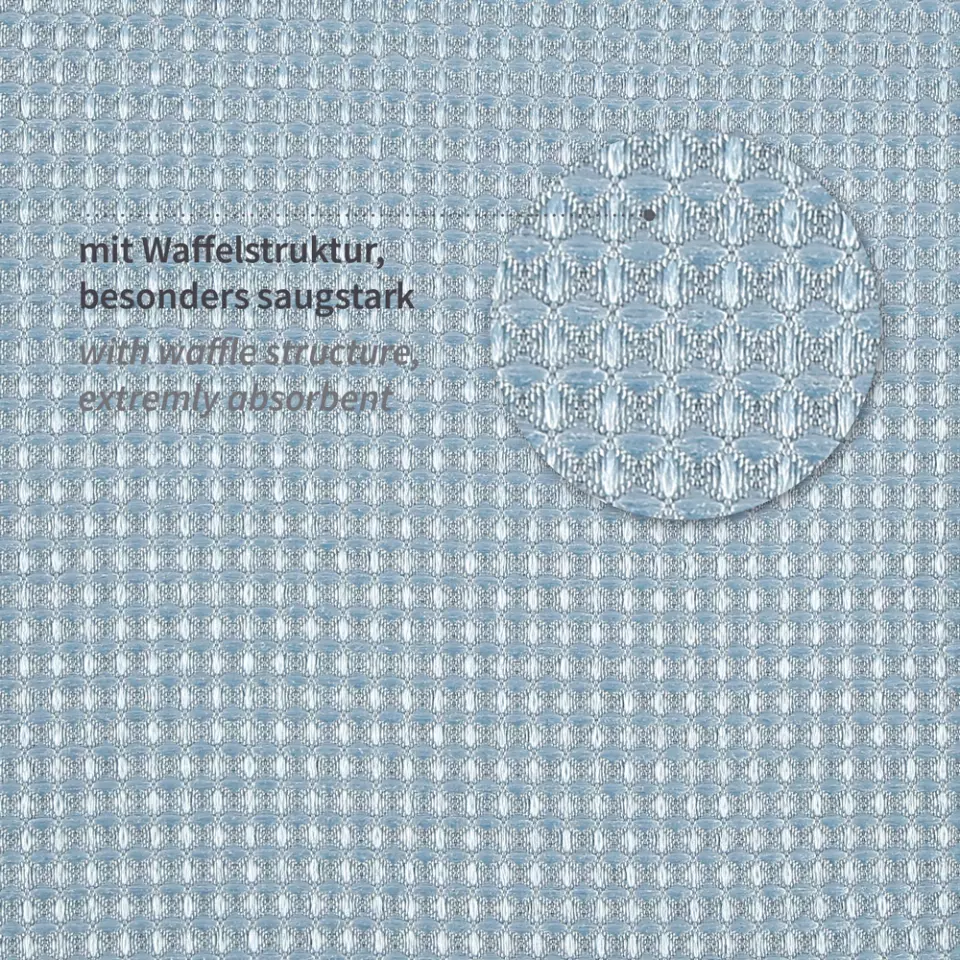 HygoClean 317665, Micro Master Waffle Microfiber Cloths, Blue, Polyester/Polyamide, image 3, gallery thumbnail