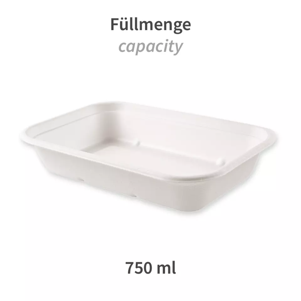 NATUREStar 41171, Puro Organic Bagasse Trays, 212 x 140 x 38 mm, 750 ml, image 2, gallery thumbnail