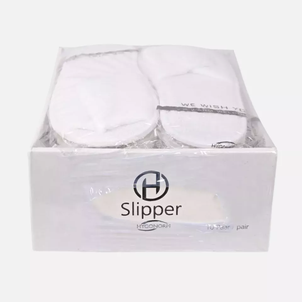 HygoNorm 555100, Classic Polyester Slippers, Open, White, image 2, gallery thumbnail