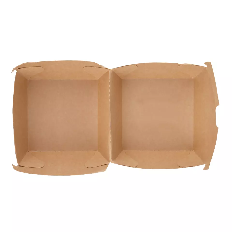 NATUREStar 417411, Organic Hamburger Boxes, 105 x 85 mm, Kraft Paper/PE, FSC®-mix, image 3, gallery thumbnail