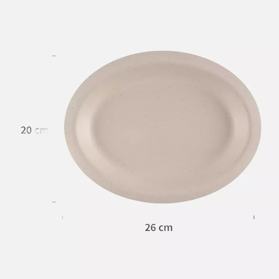 NATUREStar 410275, Oval Bagasse Plates, 260 x 200 mm, image 2, gallery thumbnail