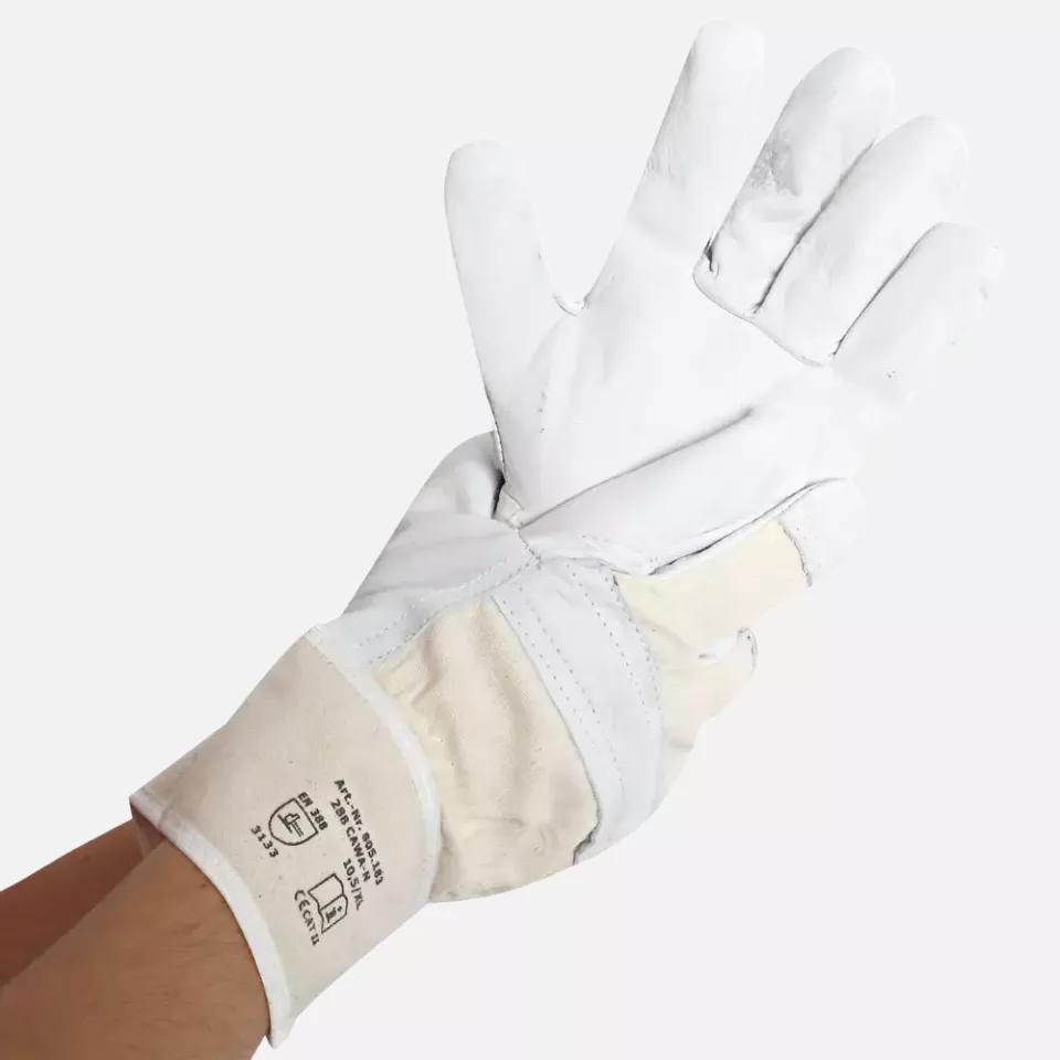 Franz Mensch 33963, Robuste Rindvollleder-Arbeitshandschuhe, 10/XL, Grau, image 1, gallery thumbnail