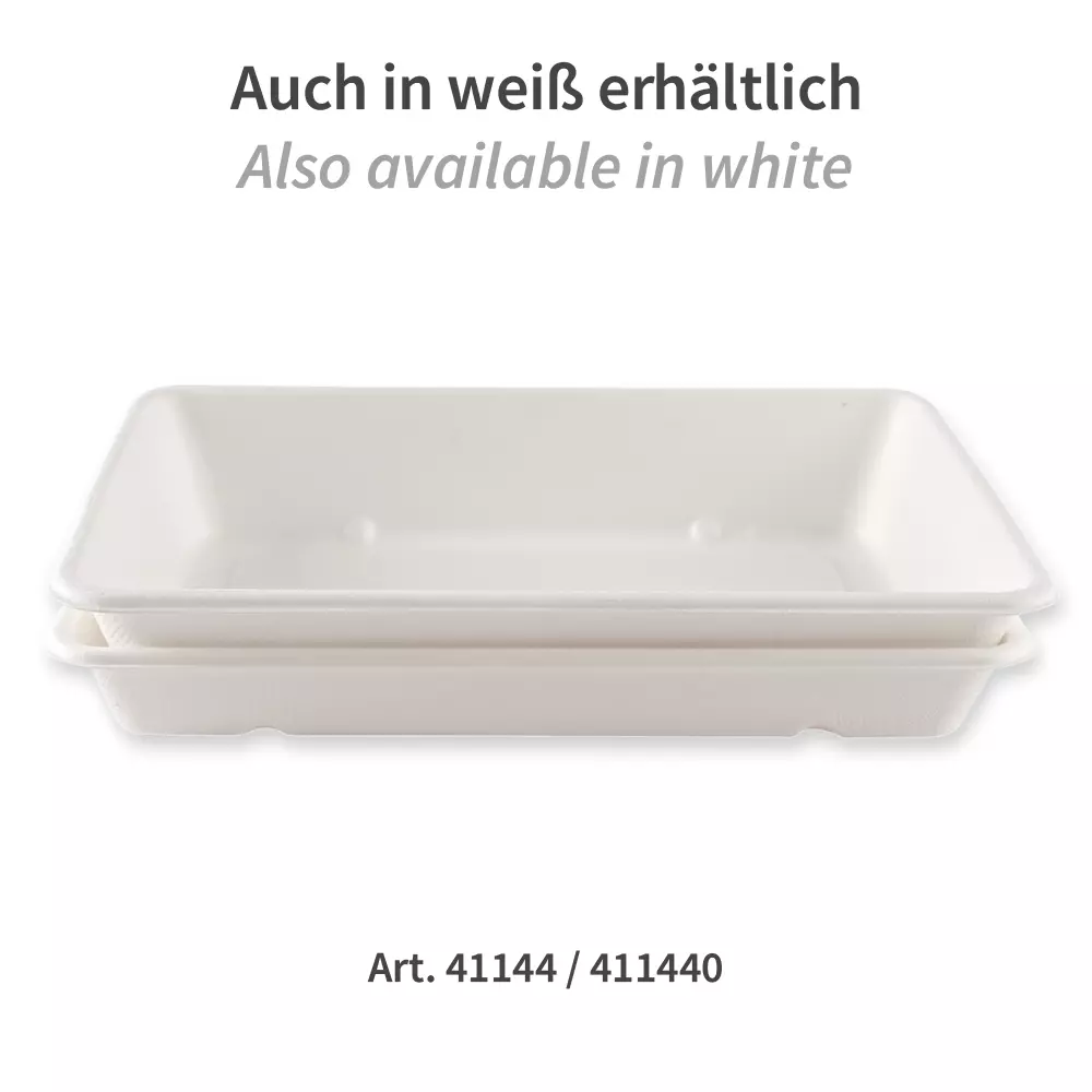 NATUREStar 411455, Classico Organic Bagasse Trays, 230 x 156 x 45 mm, 1200 ml, image 6