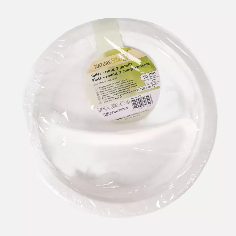 NATUREStar 41021, Organic Menu Plates, Ø 229 mm, Round, 2-Compartments, Bagasse, image 3