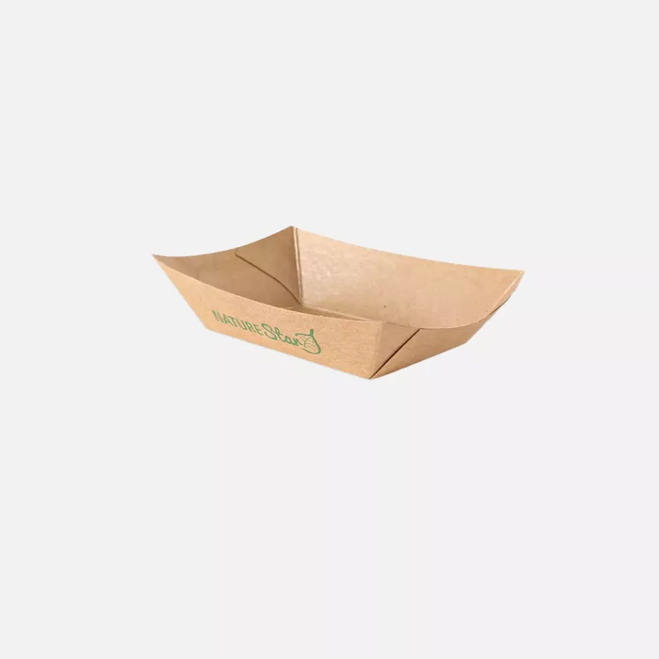 NATUREStar 416510, Tasty Organic Food Trays, 100 ml, 105 x 70 x 27 mm, Kraft Paper/PLA, image 1, gallery thumbnail