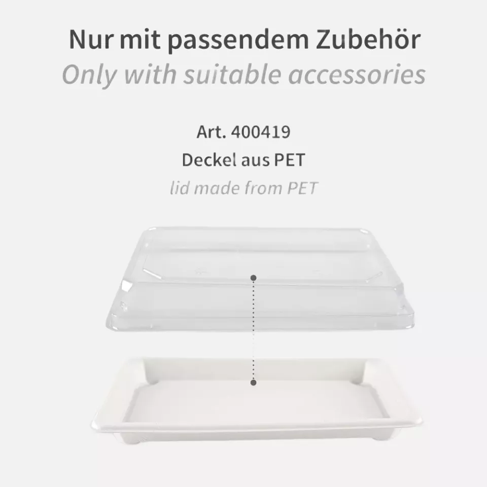 NATUREStar 411204, Bio-Bagasse Sushi-Schalen, XL 216 x 136 x 20 mm, image 4, gallery thumbnail