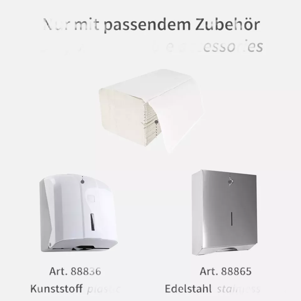 HygoClean 30402, Recycled Paper Hand Towels, 2-ply, V/ZZ-fold, White, image 9, gallery thumbnail