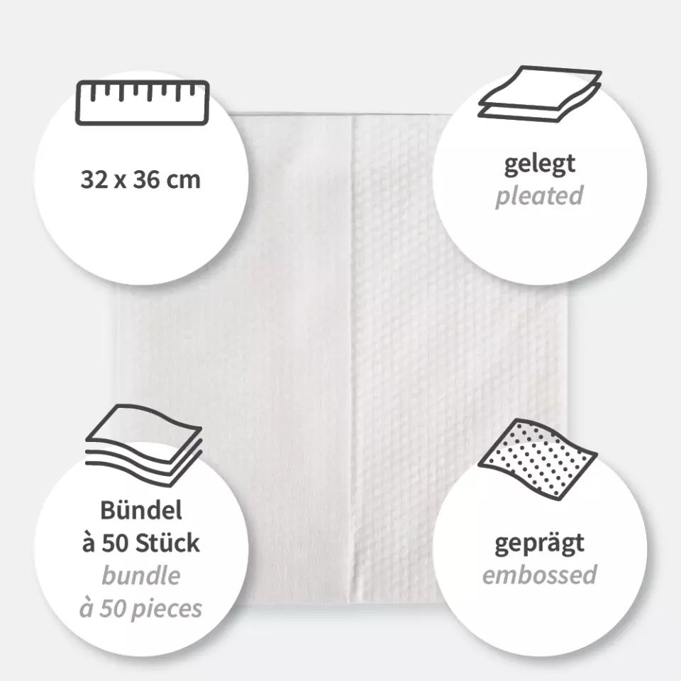 HygoClean 317510, Spunlace Cleaning Cloths, Pleated, White, image 4, gallery thumbnail