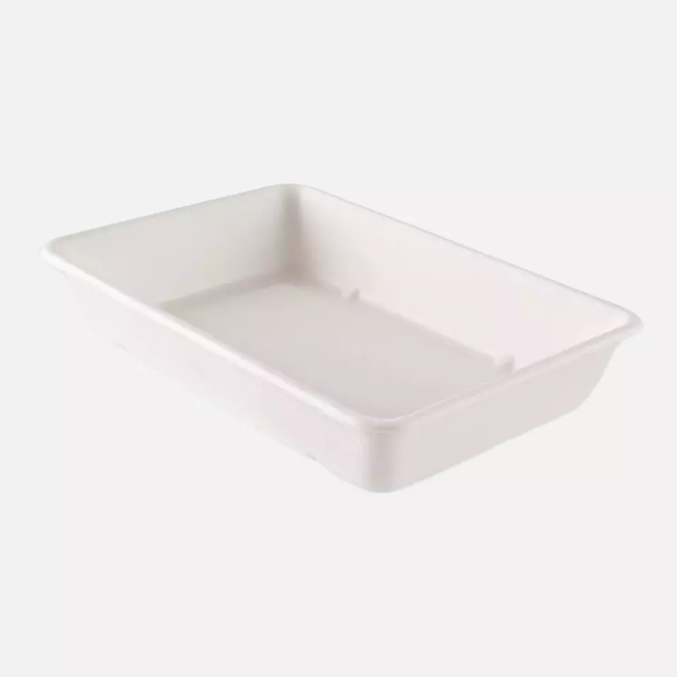 NATUREStar 41144, Classico Organic Trays, 230 x 156 x 45 mm, 1200 ml, Bagasse, image 1, gallery thumbnail