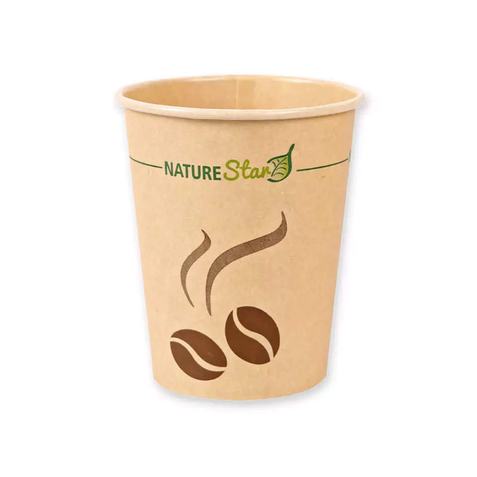 NATUREStar 406193, Mocca Organic Kraft Paper/PLA Coffee Cups, 200 ml / 8 oz, ø 80 mm, FSC®-mix, image 1, gallery thumbnail