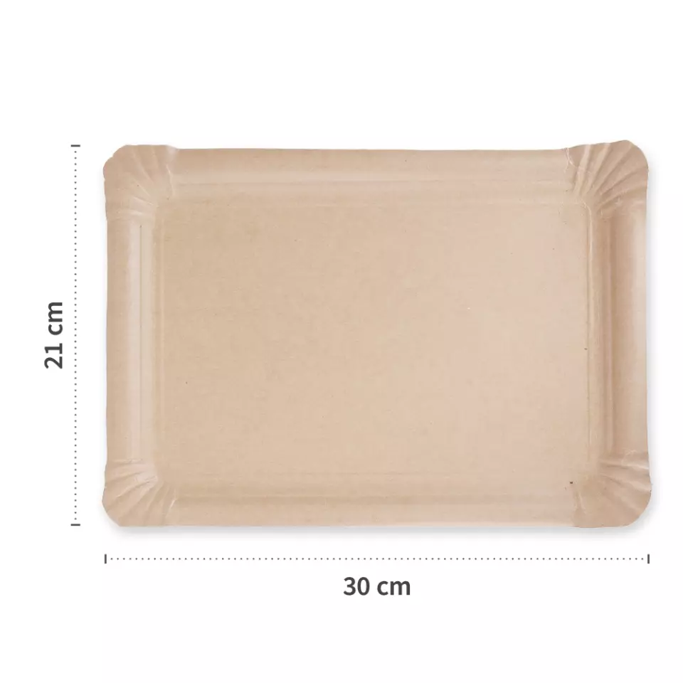 Franz Mensch 415025, Organic Kraft Paper Plates, 210 x 300 mm, FSC®-mix, image 2, gallery thumbnail